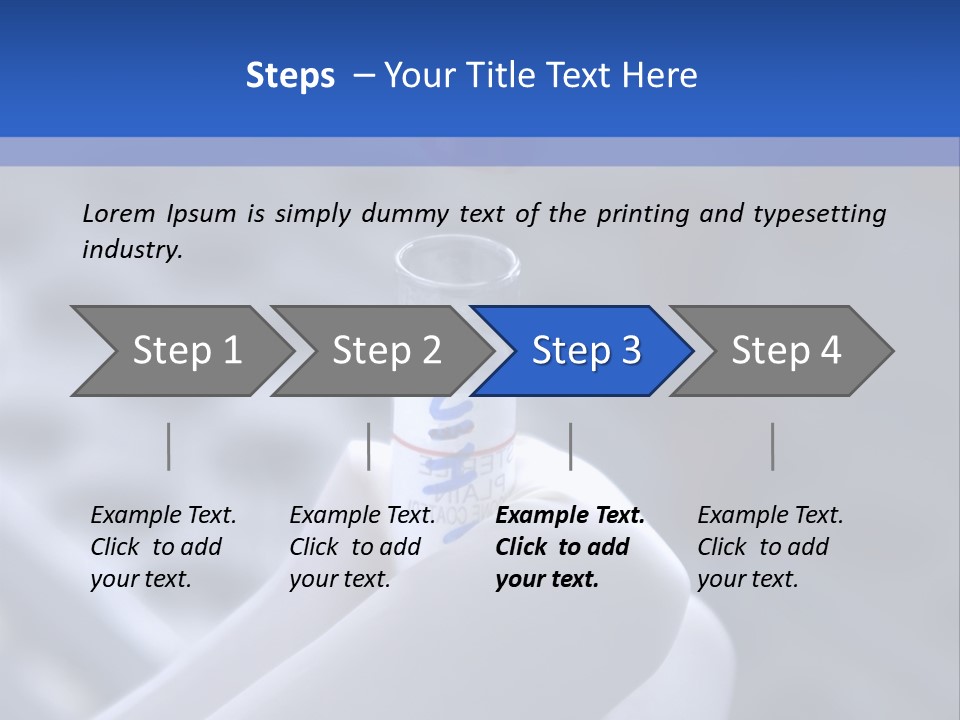 Close Up Of Lab Test Tube And Hand PowerPoint Template
