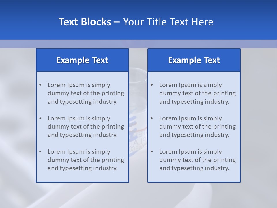 Close Up Of Lab Test Tube And Hand PowerPoint Template