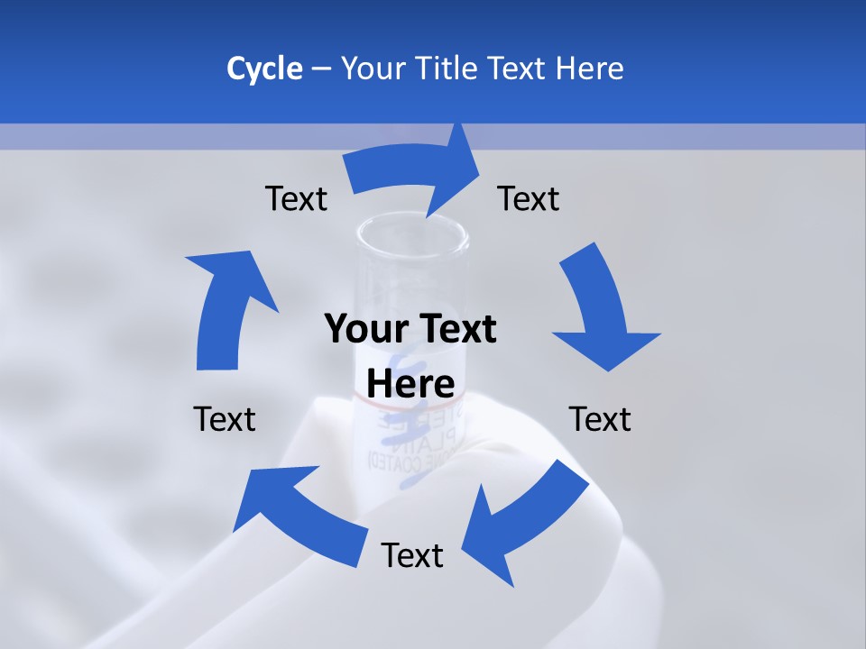 Close Up Of Lab Test Tube And Hand PowerPoint Template