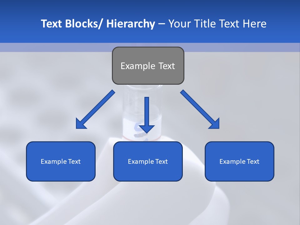 Close Up Of Lab Test Tube And Hand PowerPoint Template