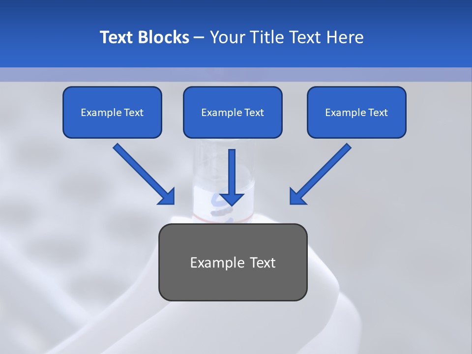 Close Up Of Lab Test Tube And Hand PowerPoint Template