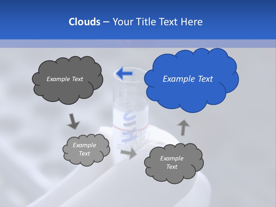 Close Up Of Lab Test Tube And Hand PowerPoint Template