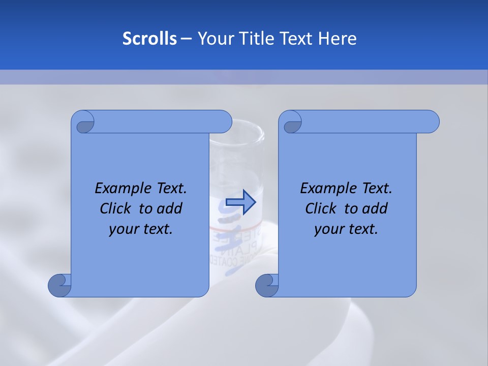Close Up Of Lab Test Tube And Hand PowerPoint Template