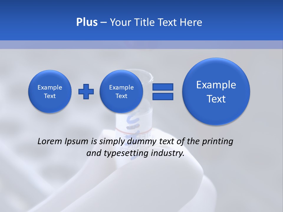 Close Up Of Lab Test Tube And Hand PowerPoint Template