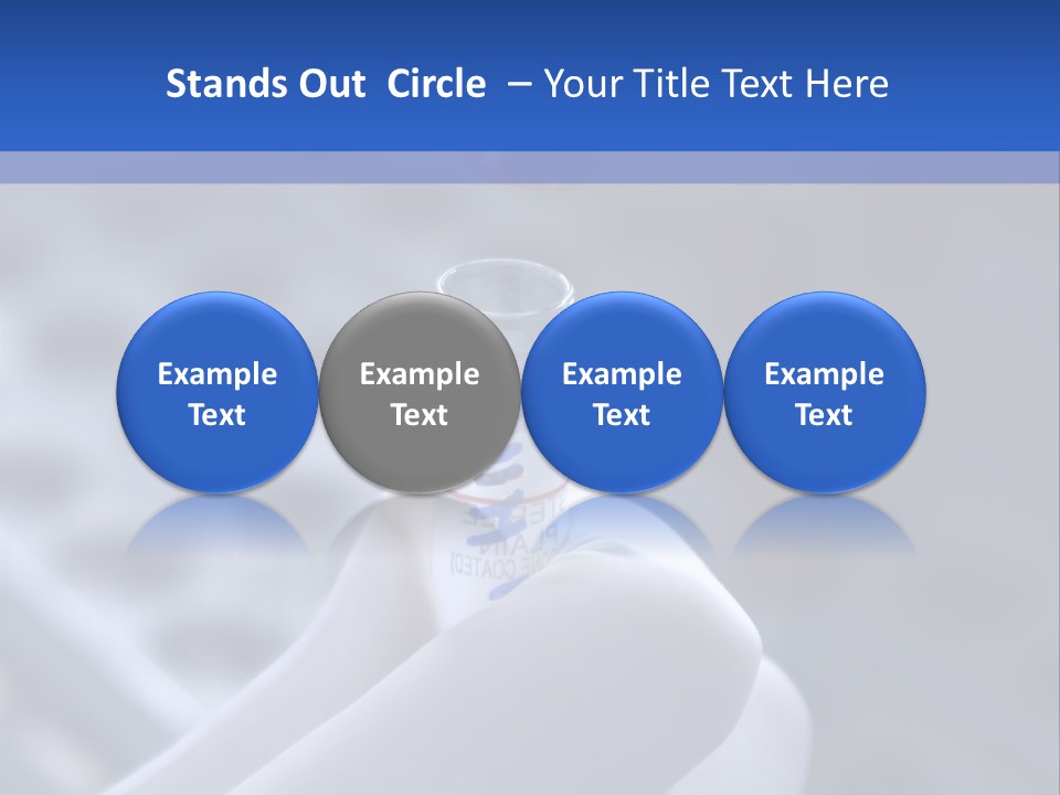 Close Up Of Lab Test Tube And Hand PowerPoint Template