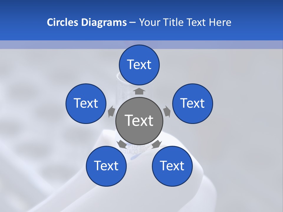 Close Up Of Lab Test Tube And Hand PowerPoint Template