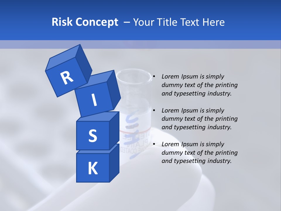 Close Up Of Lab Test Tube And Hand PowerPoint Template