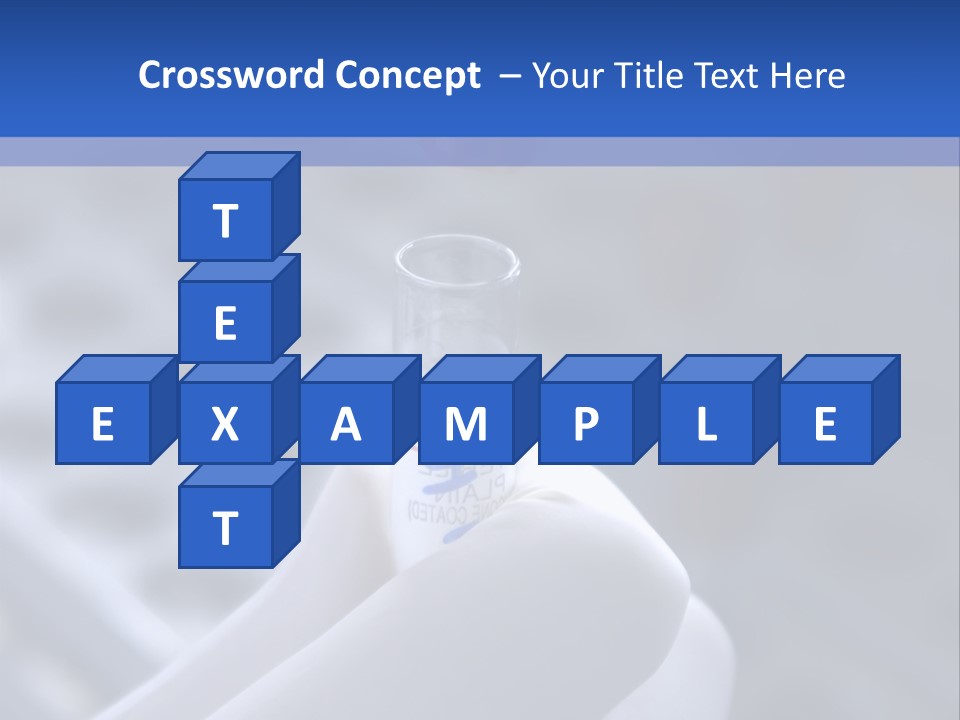 Close Up Of Lab Test Tube And Hand PowerPoint Template