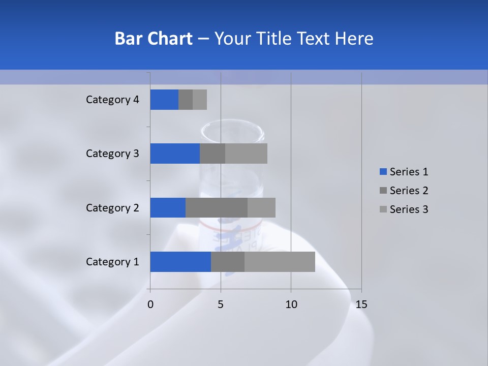 Close Up Of Lab Test Tube And Hand PowerPoint Template