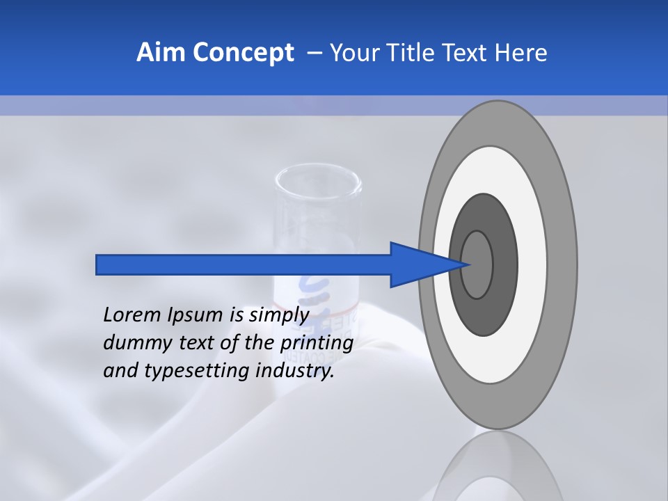 Close Up Of Lab Test Tube And Hand PowerPoint Template