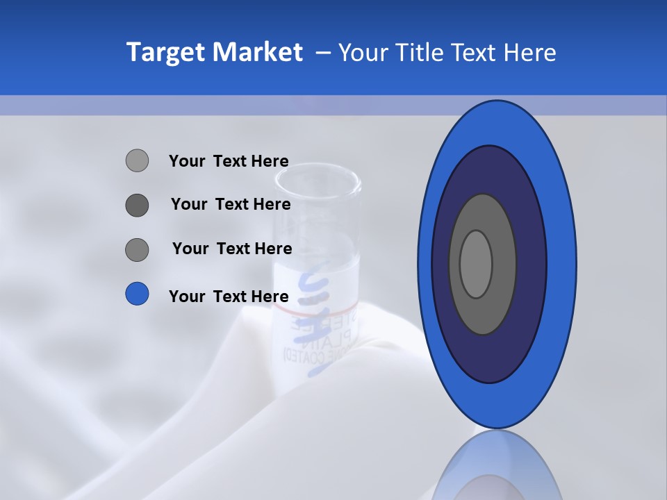 Close Up Of Lab Test Tube And Hand PowerPoint Template