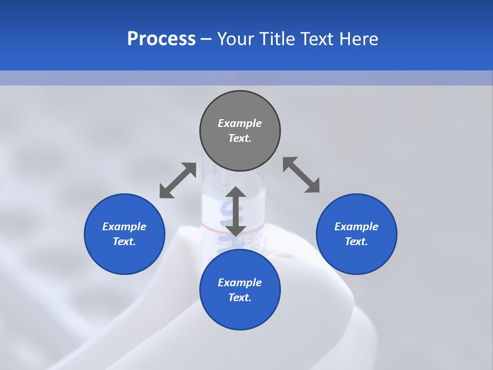 Close Up Of Lab Test Tube And Hand PowerPoint Template