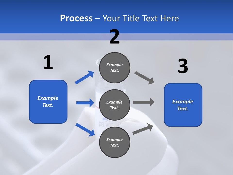 Close Up Of Lab Test Tube And Hand PowerPoint Template