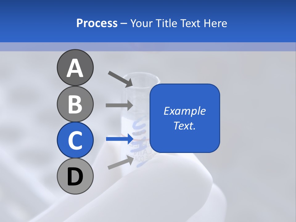 Close Up Of Lab Test Tube And Hand PowerPoint Template