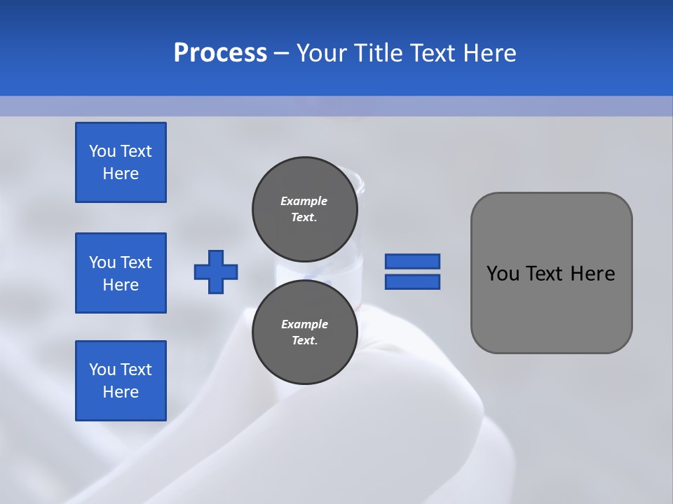 Close Up Of Lab Test Tube And Hand PowerPoint Template