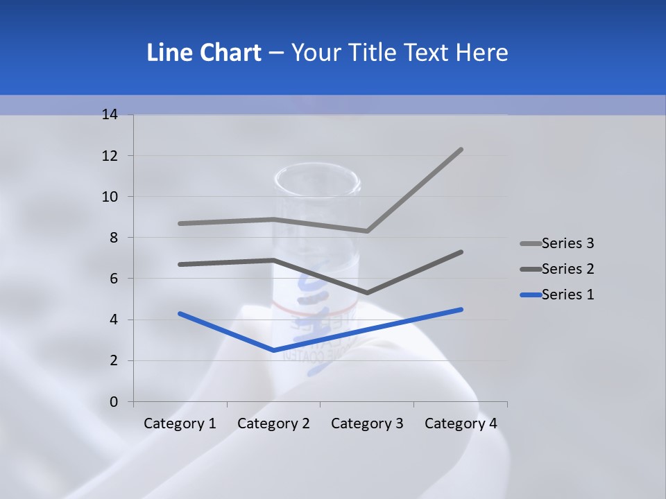 Close Up Of Lab Test Tube And Hand PowerPoint Template