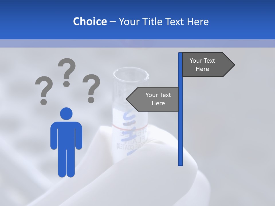 Close Up Of Lab Test Tube And Hand PowerPoint Template