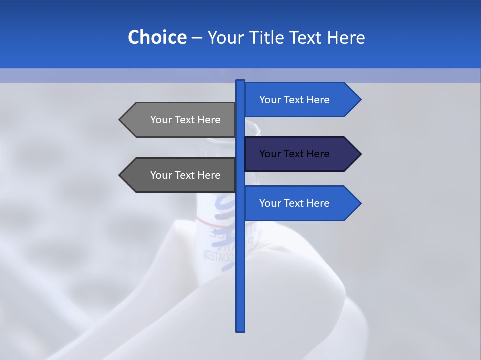 Close Up Of Lab Test Tube And Hand PowerPoint Template