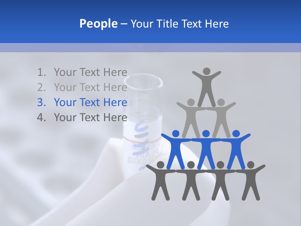 Close Up Of Lab Test Tube And Hand PowerPoint Template