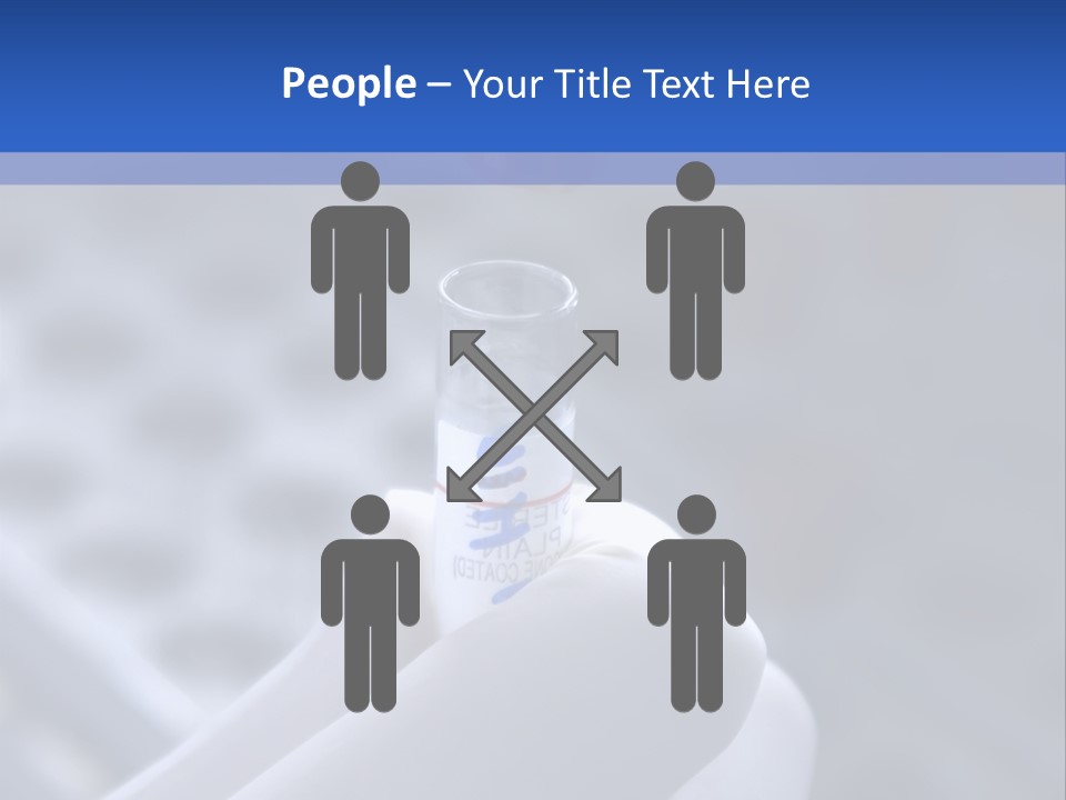 Close Up Of Lab Test Tube And Hand PowerPoint Template