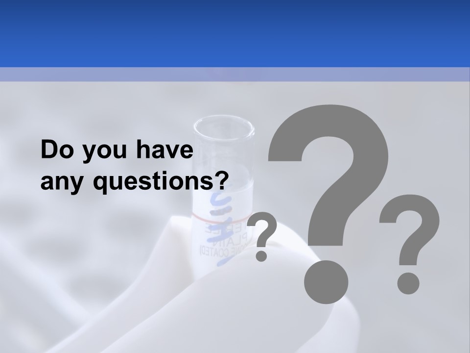 Close Up Of Lab Test Tube And Hand PowerPoint Template