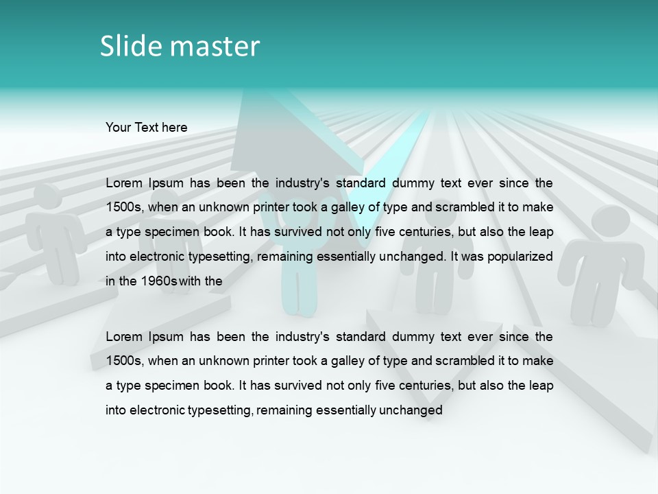 One Figure Stands With Arms Up In Joy That His Success Tops His Competitors PowerPoint Template