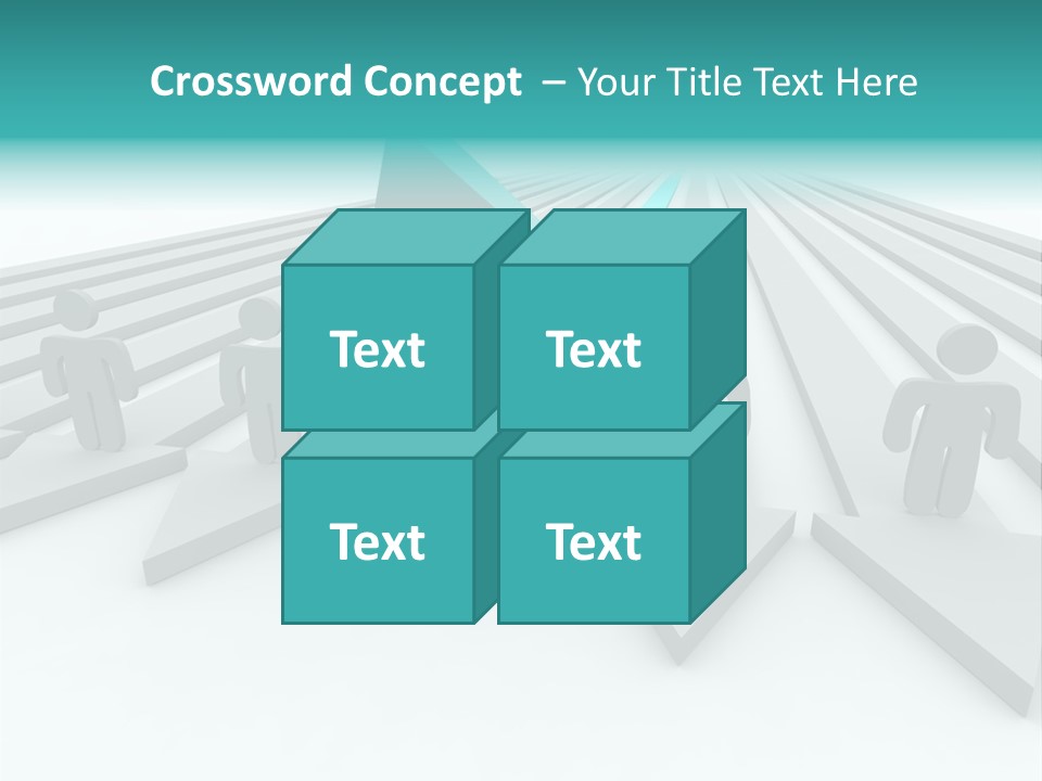 One Figure Stands With Arms Up In Joy That His Success Tops His Competitors PowerPoint Template
