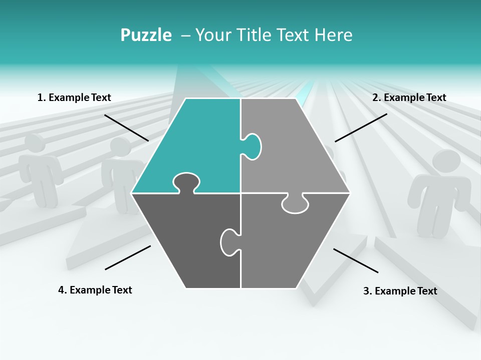 One Figure Stands With Arms Up In Joy That His Success Tops His Competitors PowerPoint Template