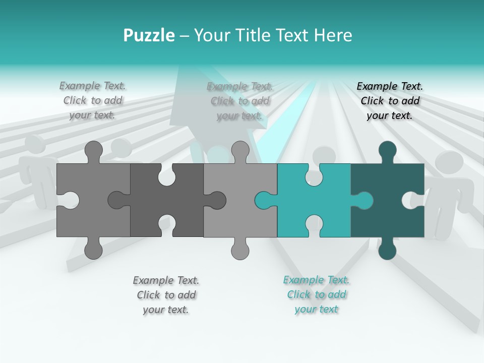 One Figure Stands With Arms Up In Joy That His Success Tops His Competitors PowerPoint Template