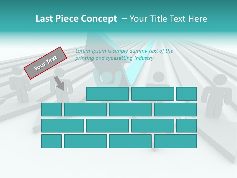 One Figure Stands With Arms Up In Joy That His Success Tops His Competitors PowerPoint Template
