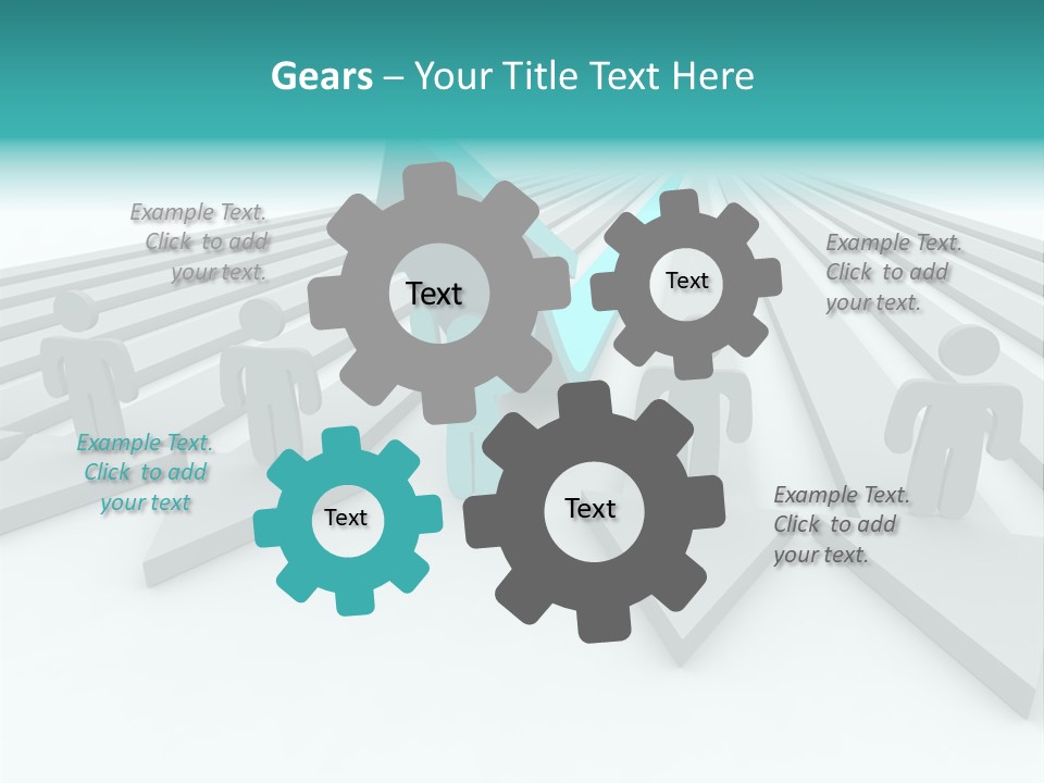One Figure Stands With Arms Up In Joy That His Success Tops His Competitors PowerPoint Template