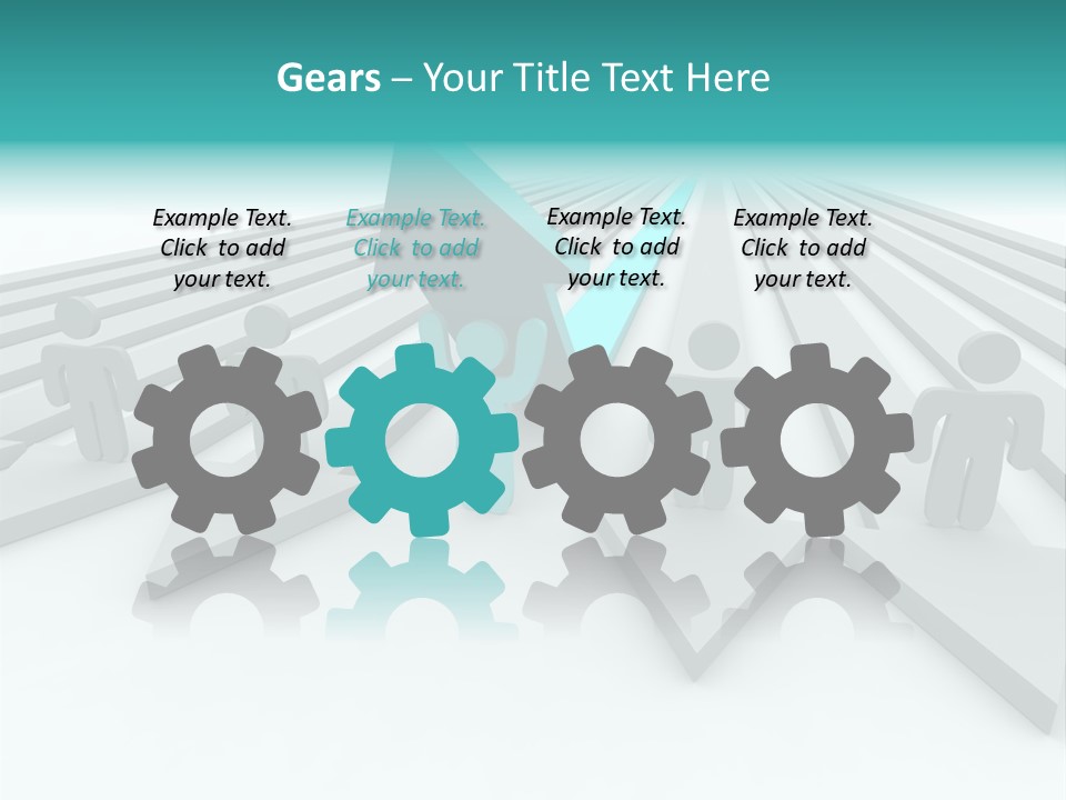 One Figure Stands With Arms Up In Joy That His Success Tops His Competitors PowerPoint Template