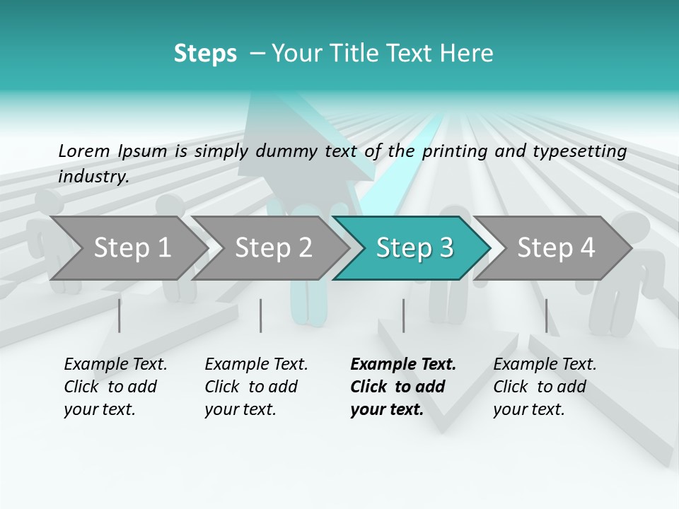 One Figure Stands With Arms Up In Joy That His Success Tops His Competitors PowerPoint Template