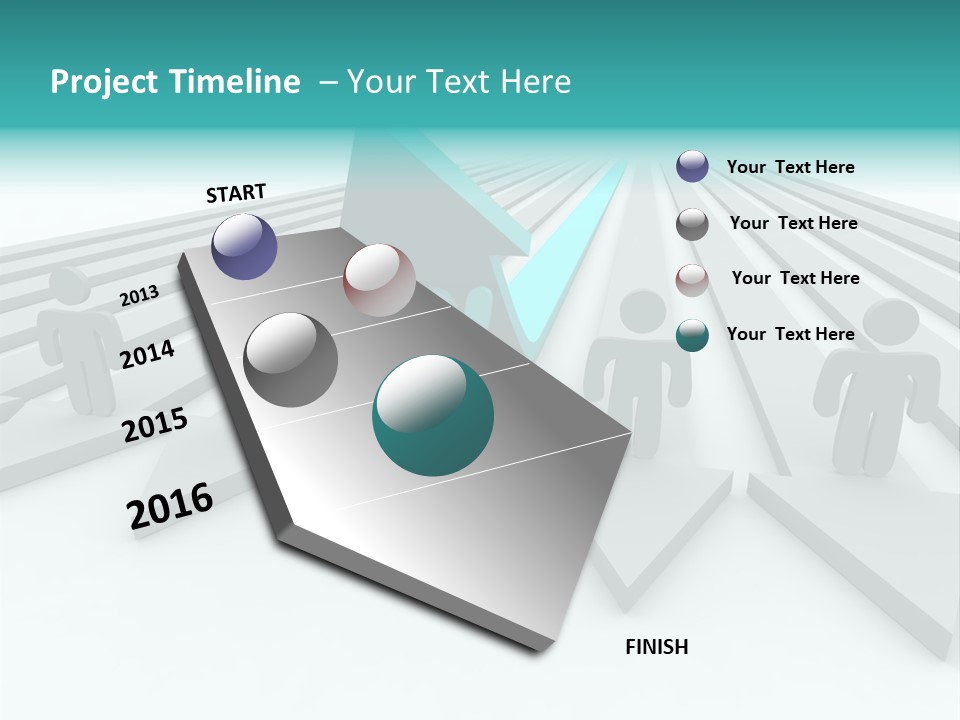 One Figure Stands With Arms Up In Joy That His Success Tops His Competitors PowerPoint Template