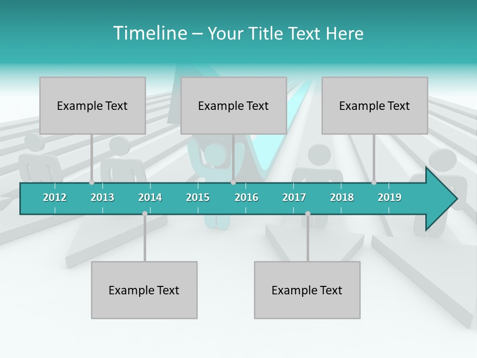 One Figure Stands With Arms Up In Joy That His Success Tops His Competitors PowerPoint Template