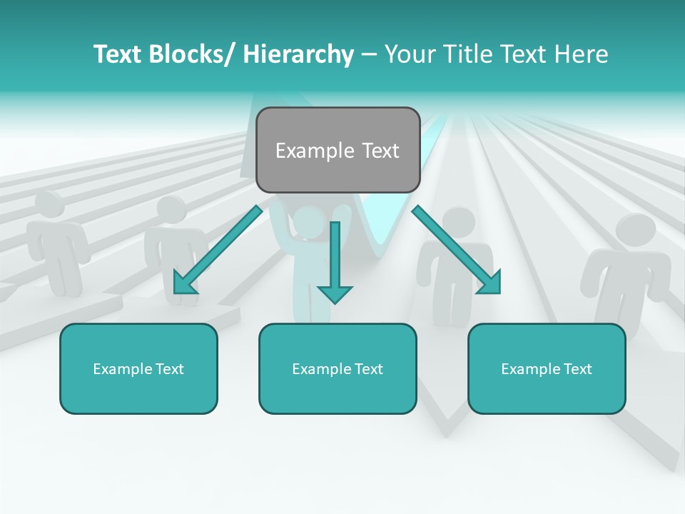 One Figure Stands With Arms Up In Joy That His Success Tops His Competitors PowerPoint Template
