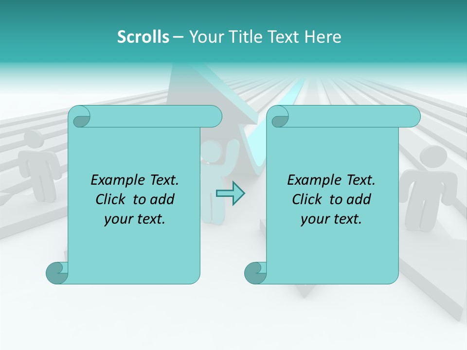 One Figure Stands With Arms Up In Joy That His Success Tops His Competitors PowerPoint Template