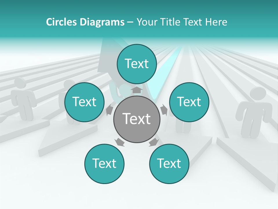 One Figure Stands With Arms Up In Joy That His Success Tops His Competitors PowerPoint Template