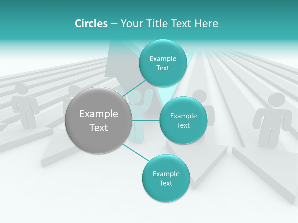One Figure Stands With Arms Up In Joy That His Success Tops His Competitors PowerPoint Template