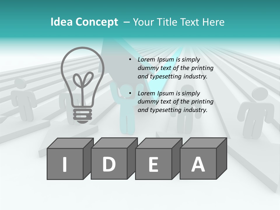One Figure Stands With Arms Up In Joy That His Success Tops His Competitors PowerPoint Template
