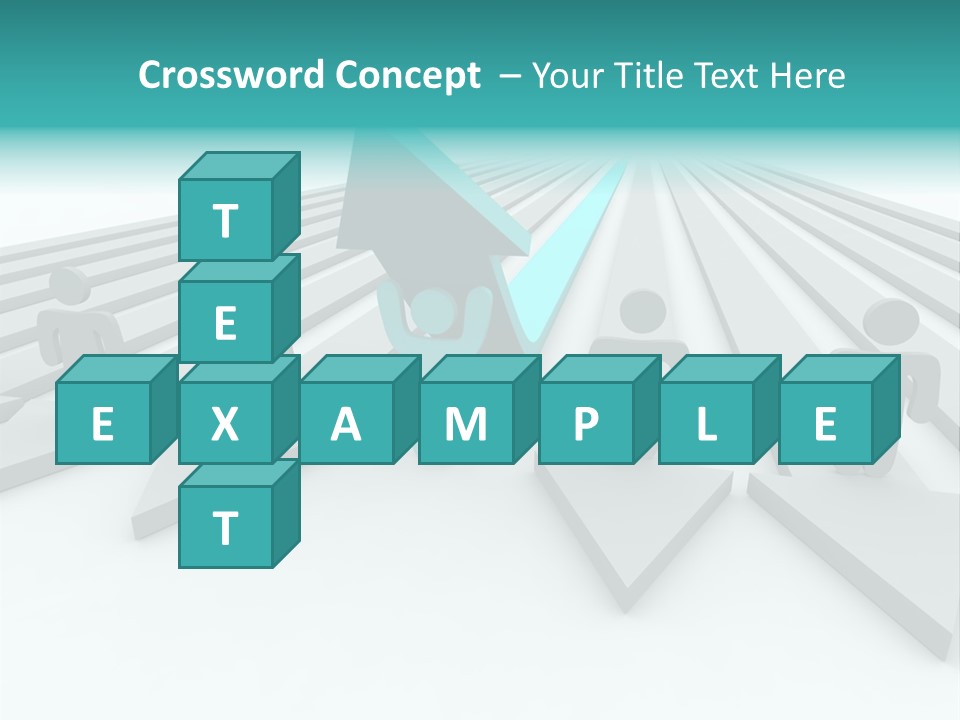One Figure Stands With Arms Up In Joy That His Success Tops His Competitors PowerPoint Template