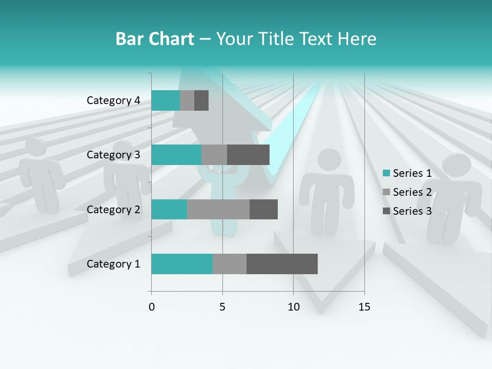 One Figure Stands With Arms Up In Joy That His Success Tops His Competitors PowerPoint Template