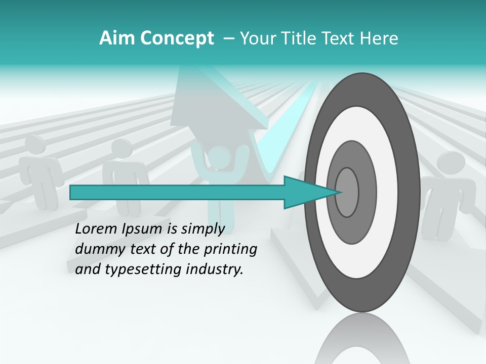 One Figure Stands With Arms Up In Joy That His Success Tops His Competitors PowerPoint Template