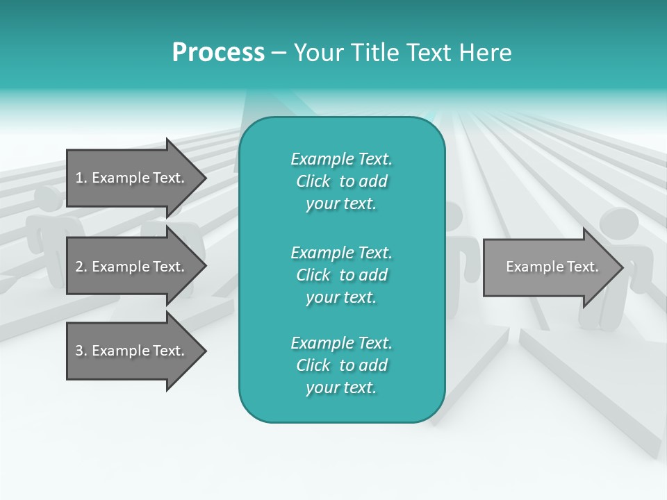 One Figure Stands With Arms Up In Joy That His Success Tops His Competitors PowerPoint Template