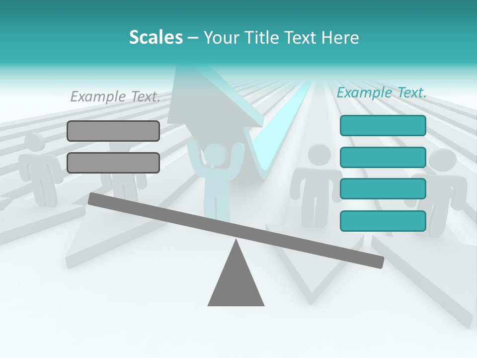 One Figure Stands With Arms Up In Joy That His Success Tops His Competitors PowerPoint Template