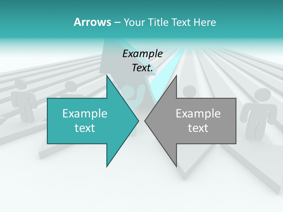 One Figure Stands With Arms Up In Joy That His Success Tops His Competitors PowerPoint Template