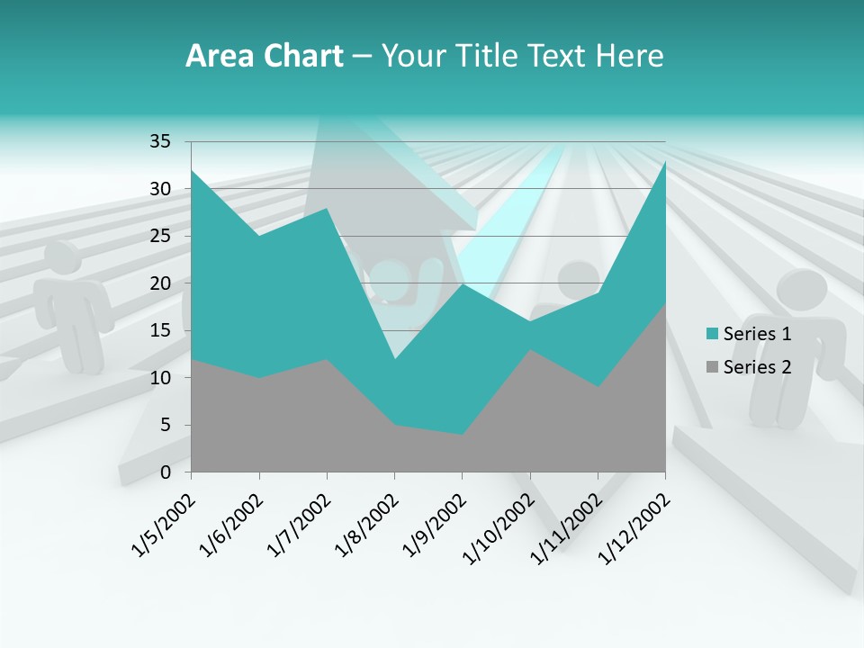 One Figure Stands With Arms Up In Joy That His Success Tops His Competitors PowerPoint Template