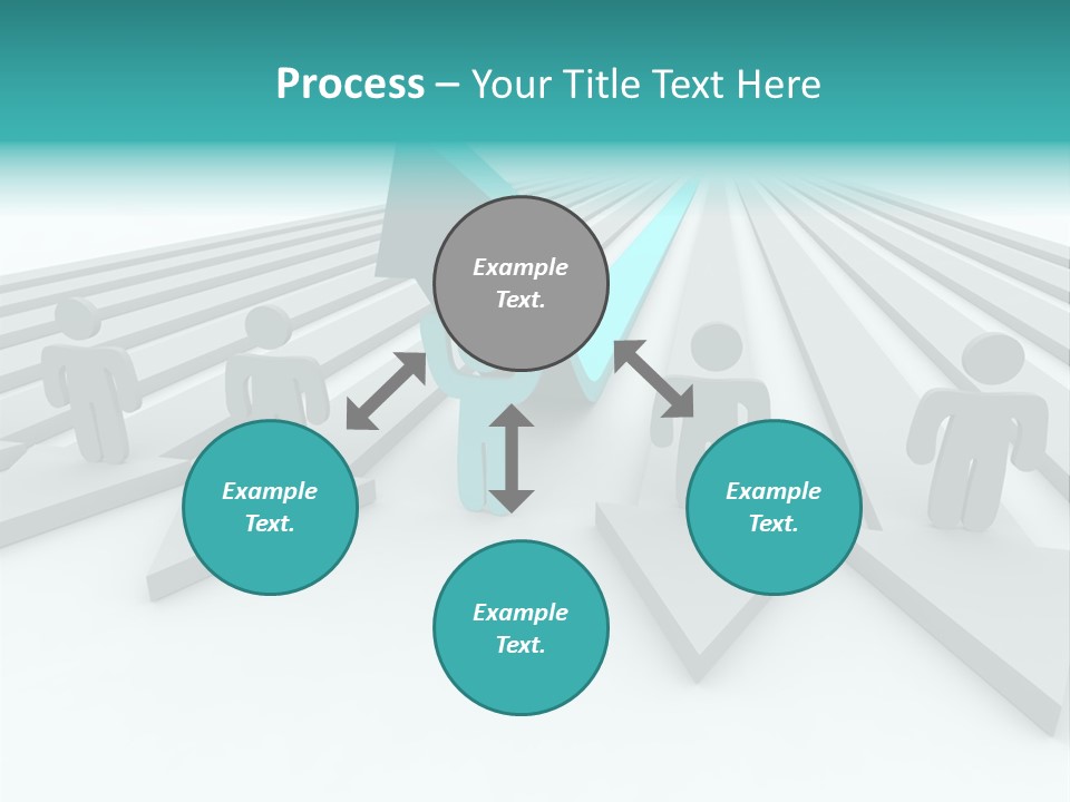 One Figure Stands With Arms Up In Joy That His Success Tops His Competitors PowerPoint Template
