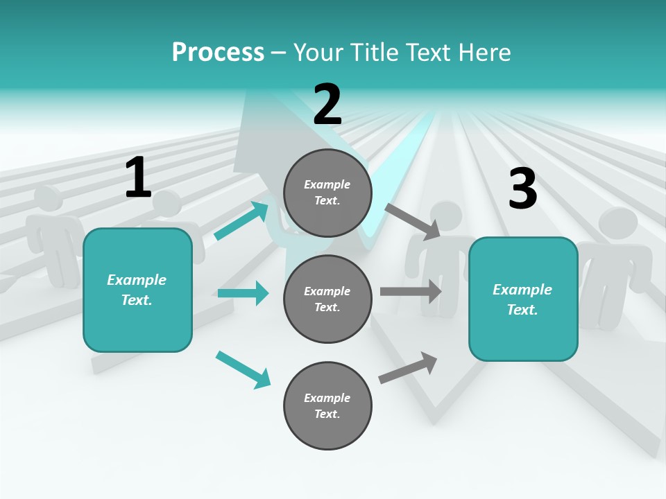 One Figure Stands With Arms Up In Joy That His Success Tops His Competitors PowerPoint Template