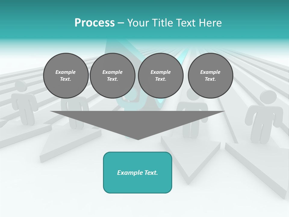 One Figure Stands With Arms Up In Joy That His Success Tops His Competitors PowerPoint Template